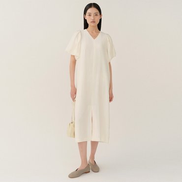 킨더살몬 RS24 Volume Sleeve Dress Ivory