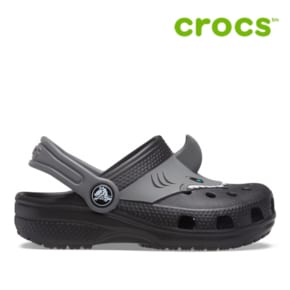 크록스 아동 샌들 /H12- 207072-001 Kids Crocs Fun Lab Classic I AM Shark Clog Black