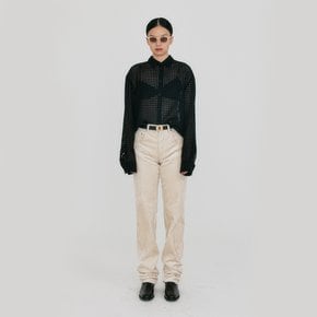 ZERIA Classic Straight Pants - Ivory