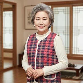 양털 융털 할머니 김장 조끼 Free XL