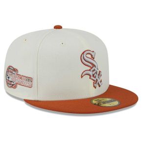 [해외] 977603 뉴에라 모자 MLB [시카고 화이트삭스] 59FIFTY Fitted Hat - Cream/Orange