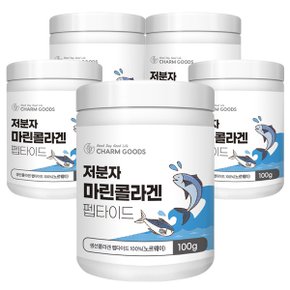 저분자 마린 피쉬 콜라겐 펩타이드 100g 5통