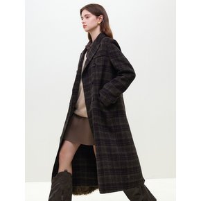 WD_High-end plaid woolen coat