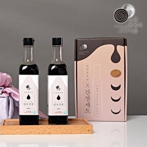 순창문옥례 우리콩 간장 종합세트 특선 2호(만능간장 420ml 2종) 유리용기