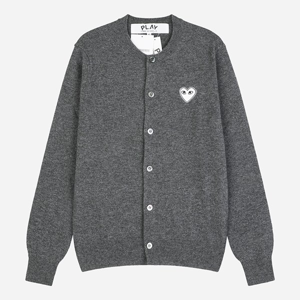 [시흥점] 6S AX N061 051 3 화이트 하트 니트 가디건 그레이