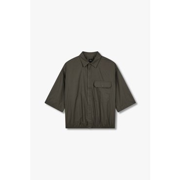 ARMANI EXCHANGE AX 남성 립스탑 플랩 포켓 셔츠- 다크 카키(A415120019)