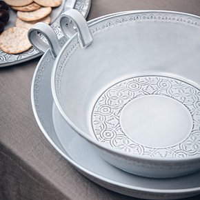 보르달로 핀헤이로 포르투갈 수입 빈티지 그릇 루아노바 로우샐러드볼 37cm