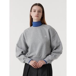 LOGO CROPPED SWEATSHIRT (GREY)