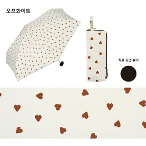 Wpc 하트 패턴 차광 접이식 양산 미니 양우산 일본양산 UV차단 블랙