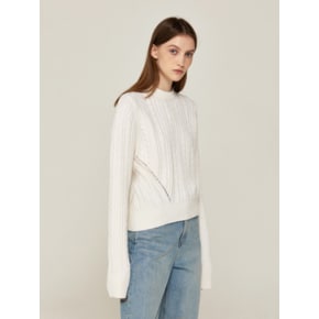 Cable Pullover Knit (IVORY)