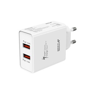 BZQ-DUAL36W 가정용 충전기 듀얼 USB 2포트 QC3.0 지원(UW89)