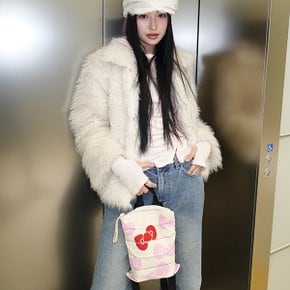 조셉앤스테이시 Lucky Pleats Knit Backpack XS Leopard Hello Kitty (ALL)[바닐라-3/20순차배송]