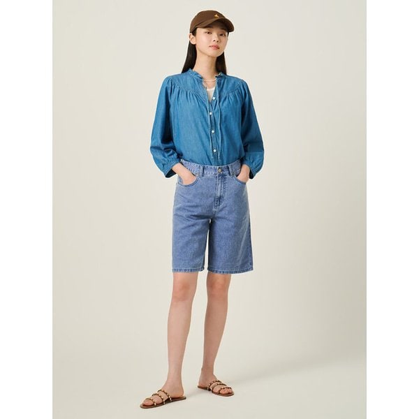 피그먼트 다잉 데님 쇼츠  블루 (BF5725C11P)