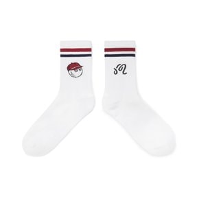 언발란스 로고 자카드 크루삭스 OFF WHITE M6343PSC02OWT
