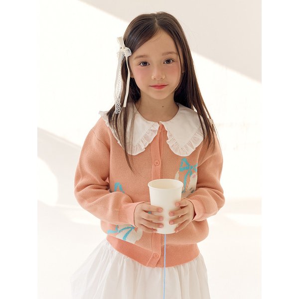 리본 고양이 가디건