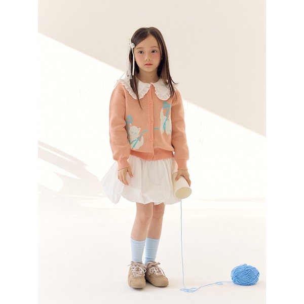 리본 고양이 가디건