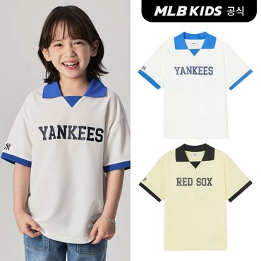 MLB키즈 (공식)24SS 바시티 피케티셔츠 (2color) 7APQV0143