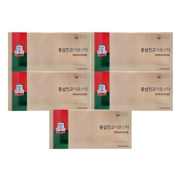 정관장 홍삼진고 이뮨 스틱 10g x 30포 (쇼핑백 동봉) 5박스 Ss (S29180508)