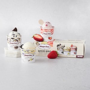 하겐다즈 딜라이트 컬렉션 미니컵 3팩(바닐라+딸기+쿠키앤크림)