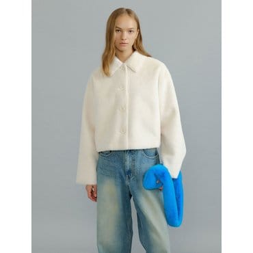 몰리올리 GUDDY short faux fur jacket [ivory]