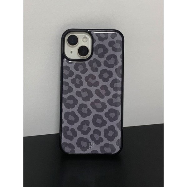 Brown, Gray Leopard Epoxy phone case