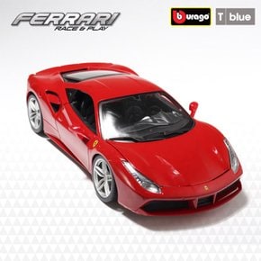 브라고 1:18 페라리  488 GTB Red 키덜트 미니카 장식모형 자동차