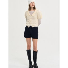 Charlotte Wool Knit Short Pants_Navy