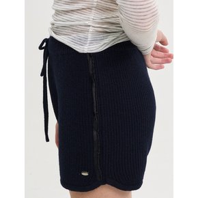 Charlotte Wool Knit Short Pants_Navy