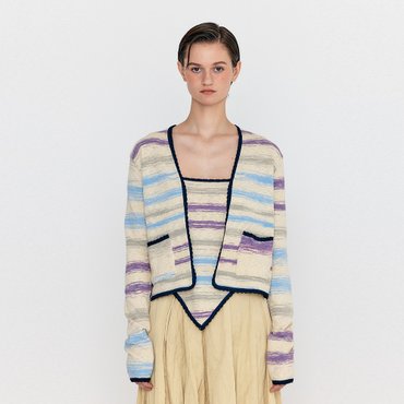 EENK WIOLETTE Stripe Knit Top - Cream Stripe