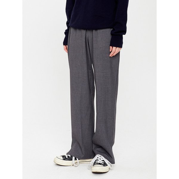 유니섹스 와이드 밴딩 슬랙스 p-6 grey