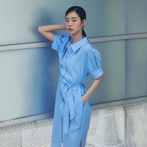 [시흥점] 소매 퍼프 벨트 트임 롱원피스 AR2WO464