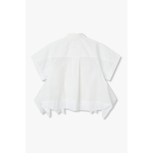 여성 포플린 숏 슬리브 셔츠(화이트) 6416140106000