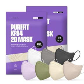 PUREFIT 퓨어핏 KF94 2D 새부리형 황사방역 마스크 대형 화이트 흰색 50