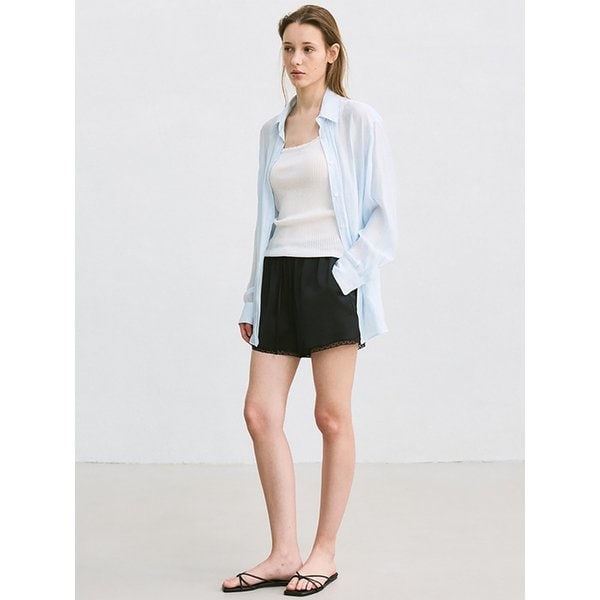 summer sheer shirt (sky blue)