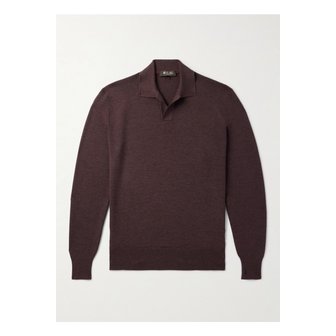 로로피아나 아스펜 버진 울 폴로 셔츠 브라운 1647597355403672