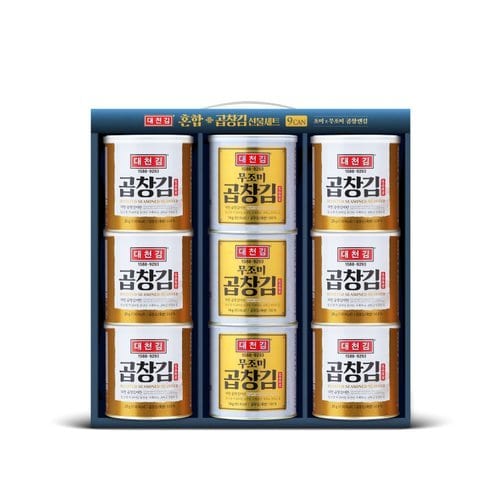 [쓱배송][대천김] 곱창캔김 혼합 9캔 세트