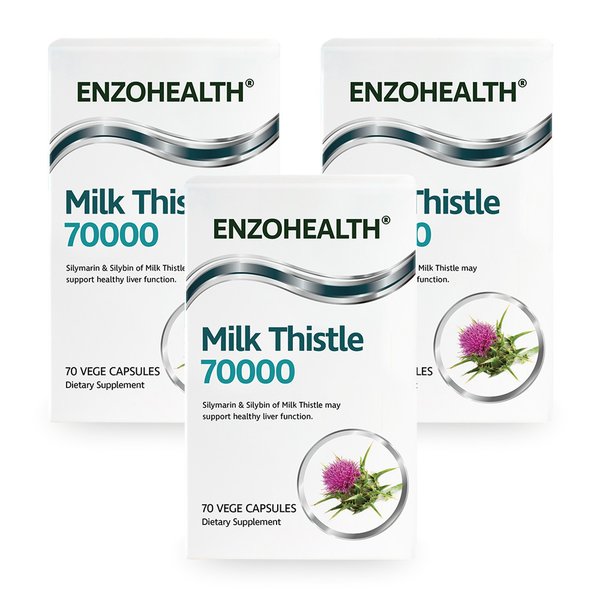 뉴질랜드 Enzo Health 엔조헬스 밀크 시슬 70000 70정 3팩