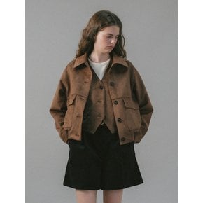 U Santal Faux Suede Blouson_Tiramisu