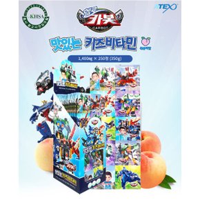 헬로 카봇 캐릭터 키즈 비타민C 250정 (1개)/ 복숭아맛 건강기능식품 유아 어린이 맛있는 캔디 대용량 간식