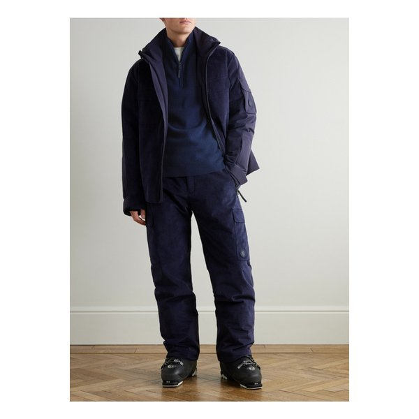 데렉-1 버진 울 캐시미어 혼방 하프집업 스키 미드레이어 블루 46376663162977080