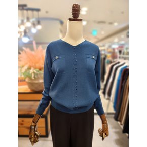 노원점 스테파니 브이넥 진주 니트 A25SW5801
