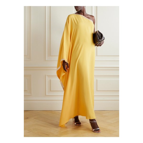 톨러 마르모 벳시 원숄더 스와로브스키 크리스털 장식 크레이프 가운 옐로 46376663162868079