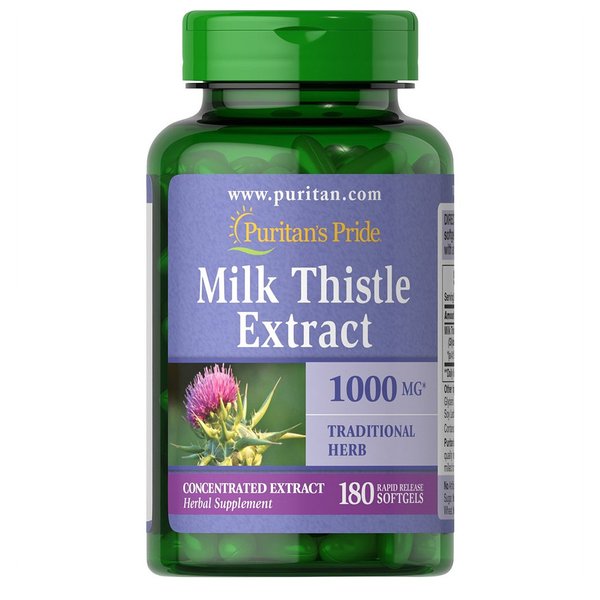 퓨리탄프라이드 실리마린 밀크씨슬 추출물 1000mg 180소프트젤 Milk Thistle