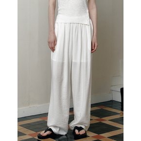 relaxed banding pants (white)