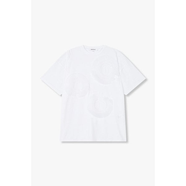 스파이럴 패치 코튼 티셔츠 (화이트) EN15108007000