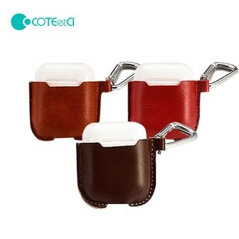  COTEetCI 에어팟 리얼 소가죽 하프케이스+버클 Airpods 1세대 2세대 유선충전용 무선충전용