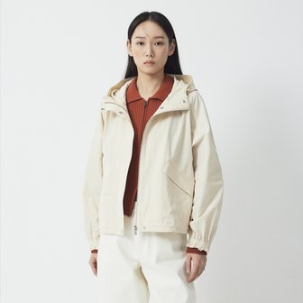 JAJU 여 후드 숏 점퍼(BEIGE / NAVY)