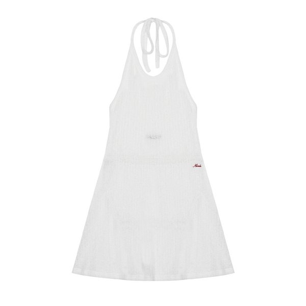 HALTER KNIT DRESS_IVORY