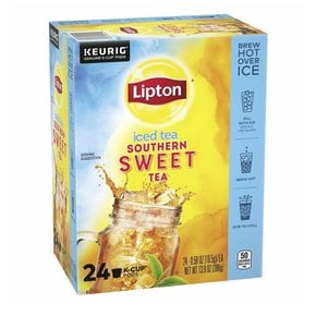 [해외직구]립톤 아이스티 스위트티 케이컵 16.5g 24입/ Lipton Iced Tea K-Cup southern Sweet 13.9oz