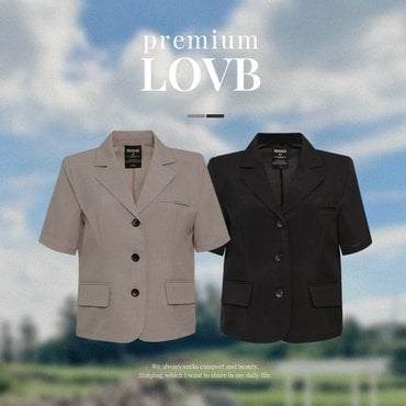 핫핑 [LOVB] L-1390 싱글 쓰리버튼 테일러드 반팔자켓(44~100) H_JK77440